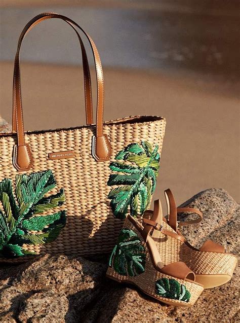 michael kors malibu woven tote|Malibu Woven Straw Tote Bag .